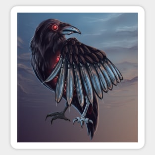 Bio-Mech. Raven (BG) Sticker